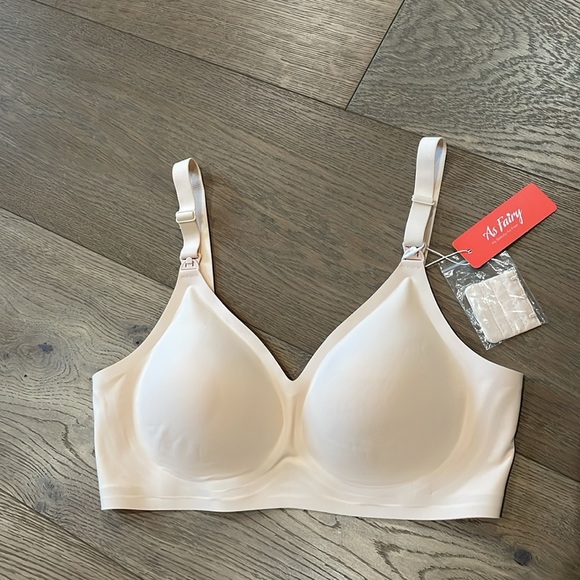 As Fairy Seamless Nursing Bra Breastfeeding Wireless Sleep Maternity Bralette L - Picture 8 of 13
